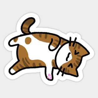 Cinnamon - Brown + White Tabby Sticker